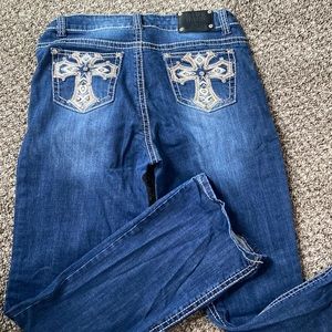 Live Hard Play Hard Blingy Jeans